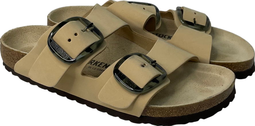 Birkenstock Brown Arizona Big Buckle Sandals Cream Tortoiseshell UK 5 EU 38 👠