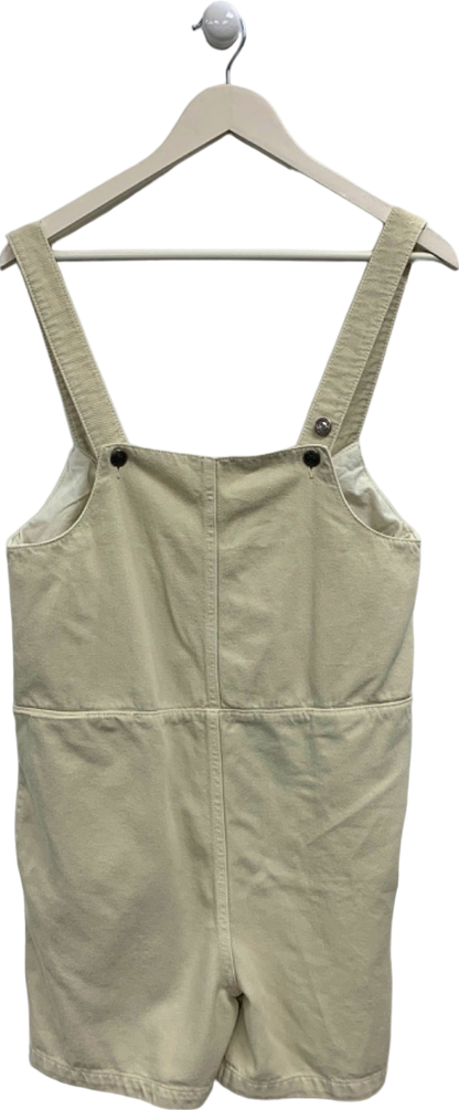 Balzac Beige Linen Dungaree Shorts UK 8