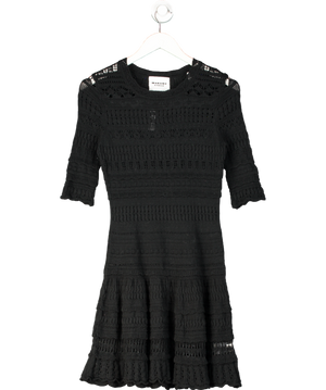 Isabel Marant Black Abril Knitted Cotton Minidress UK 8