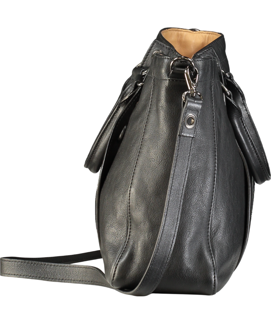 LONGCHAMP Black leather large 3d Tote bag with shoulder strap