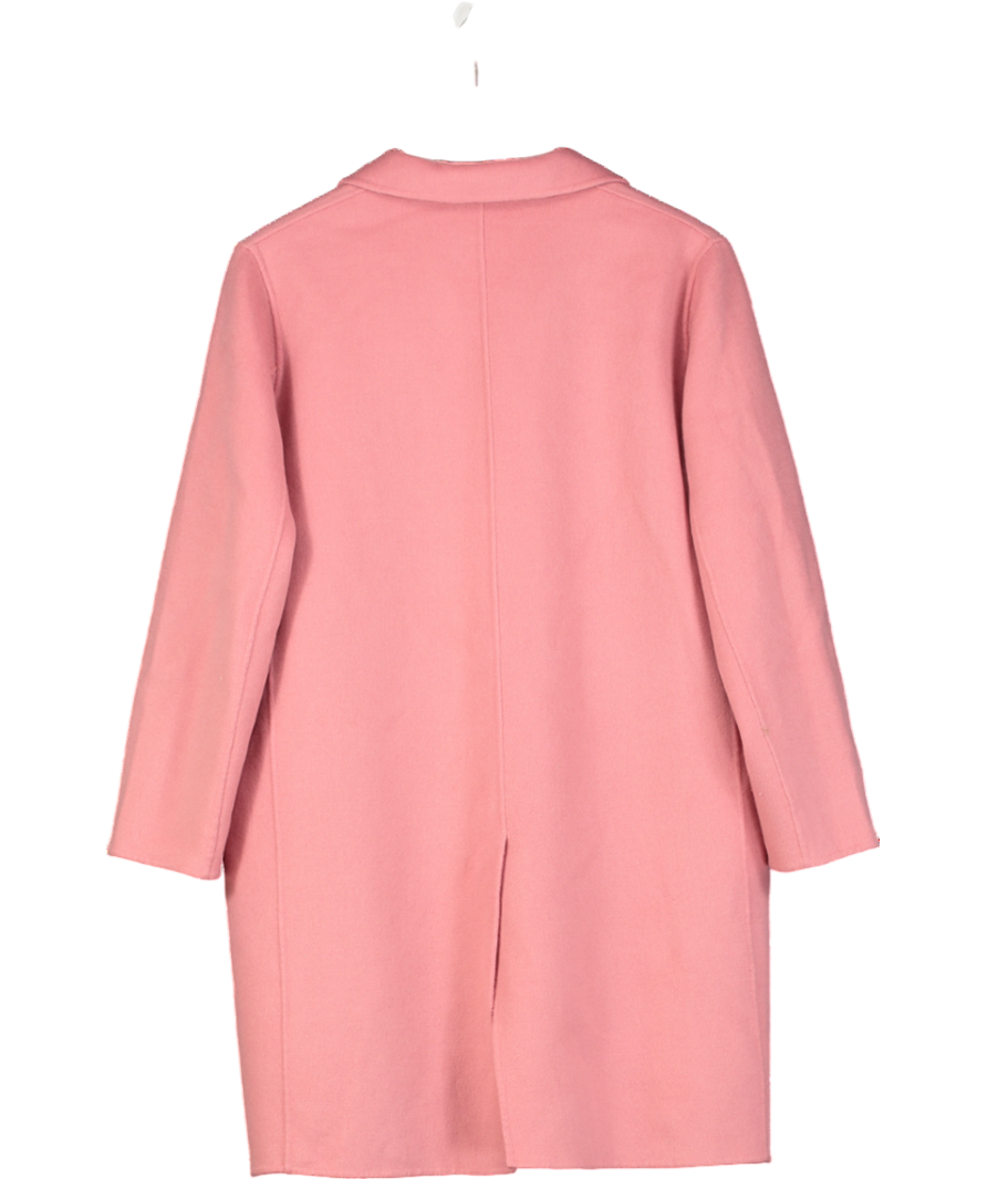 Max Mara Pink Virgin Wool Coat UK 10
