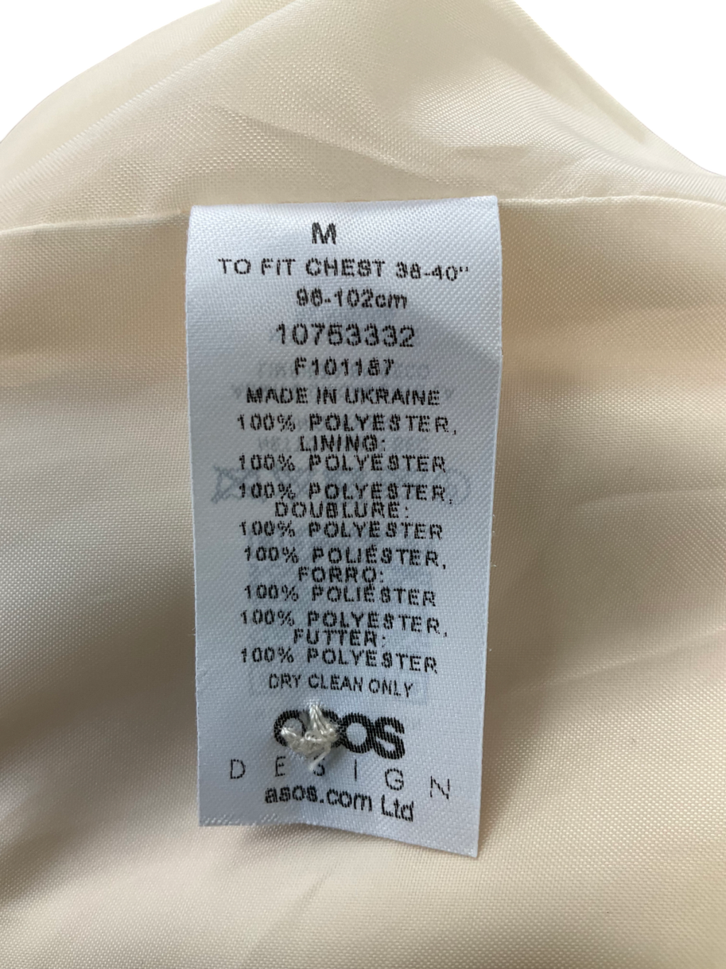 ASOS Cream Furry Shacket UK M