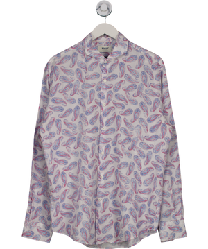 Boggi Pink Paisley Long Sleeve Shirt UK XXL