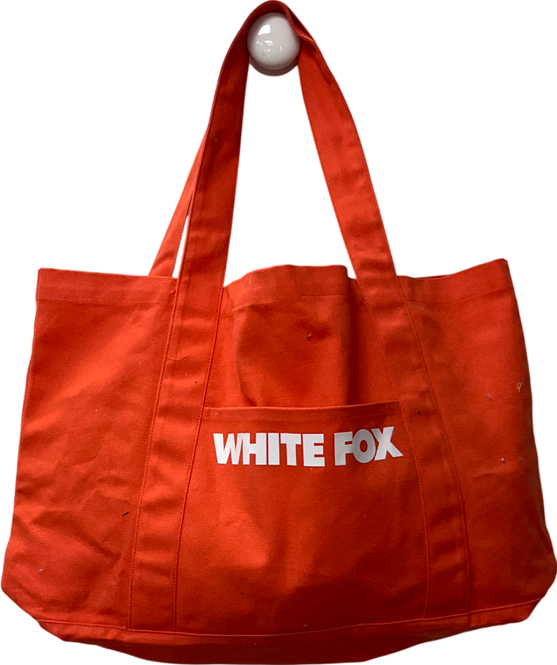 White Fox Orange Main Moment Tote Bag