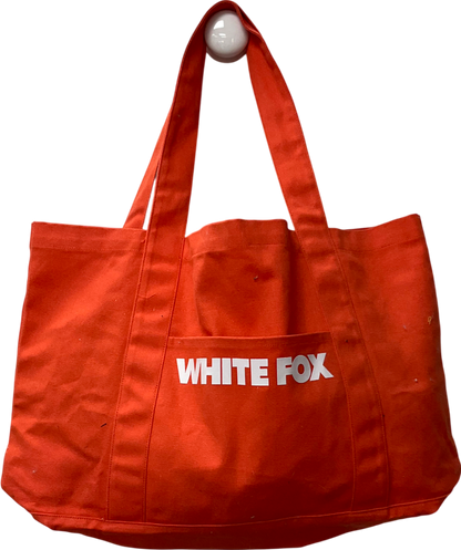 White Fox Orange Main Moment Tote Bag