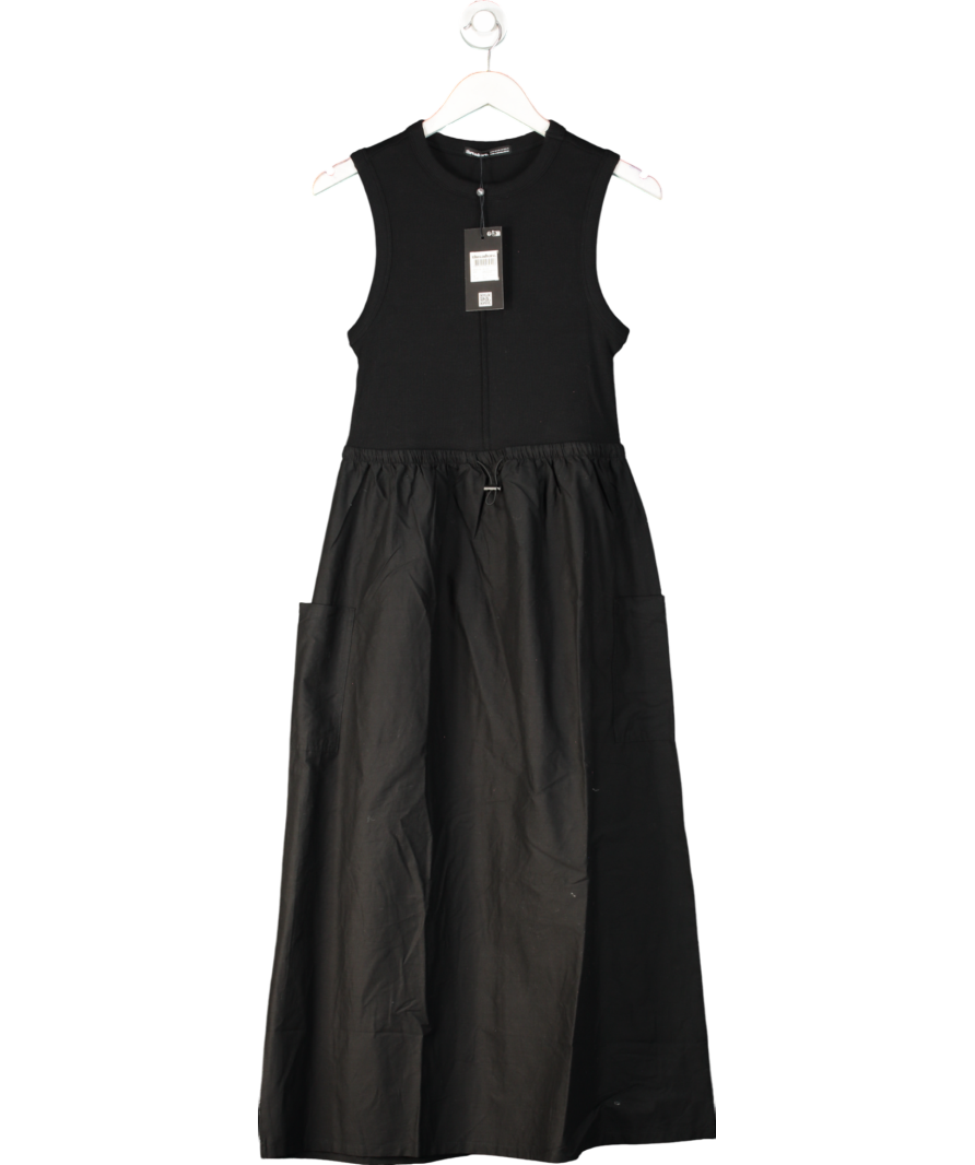 Threadbare Black Raya Tank Utility Dress UK 12