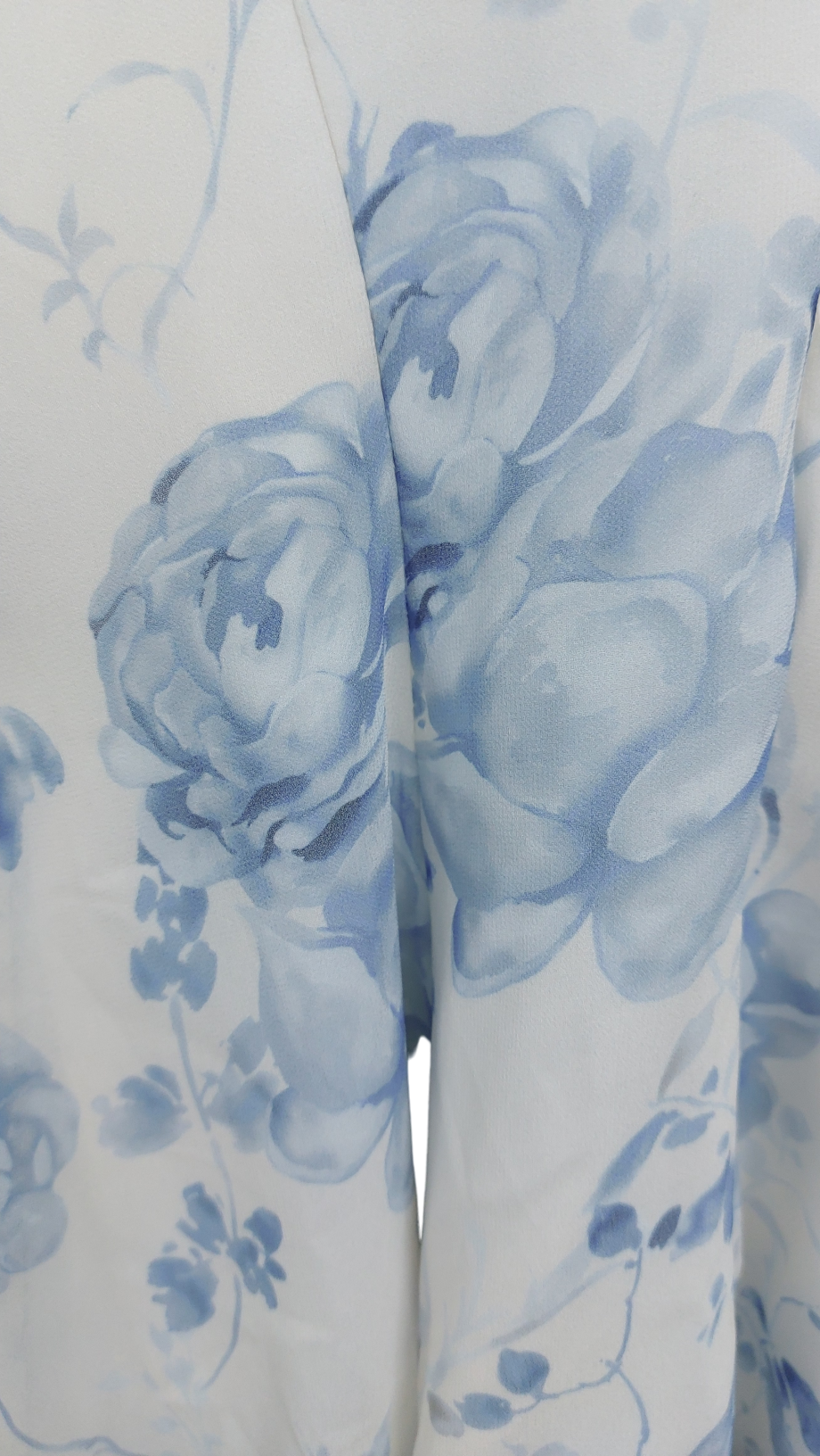 AW Bridal Blue Floral Chiffon Swing Dress UK S