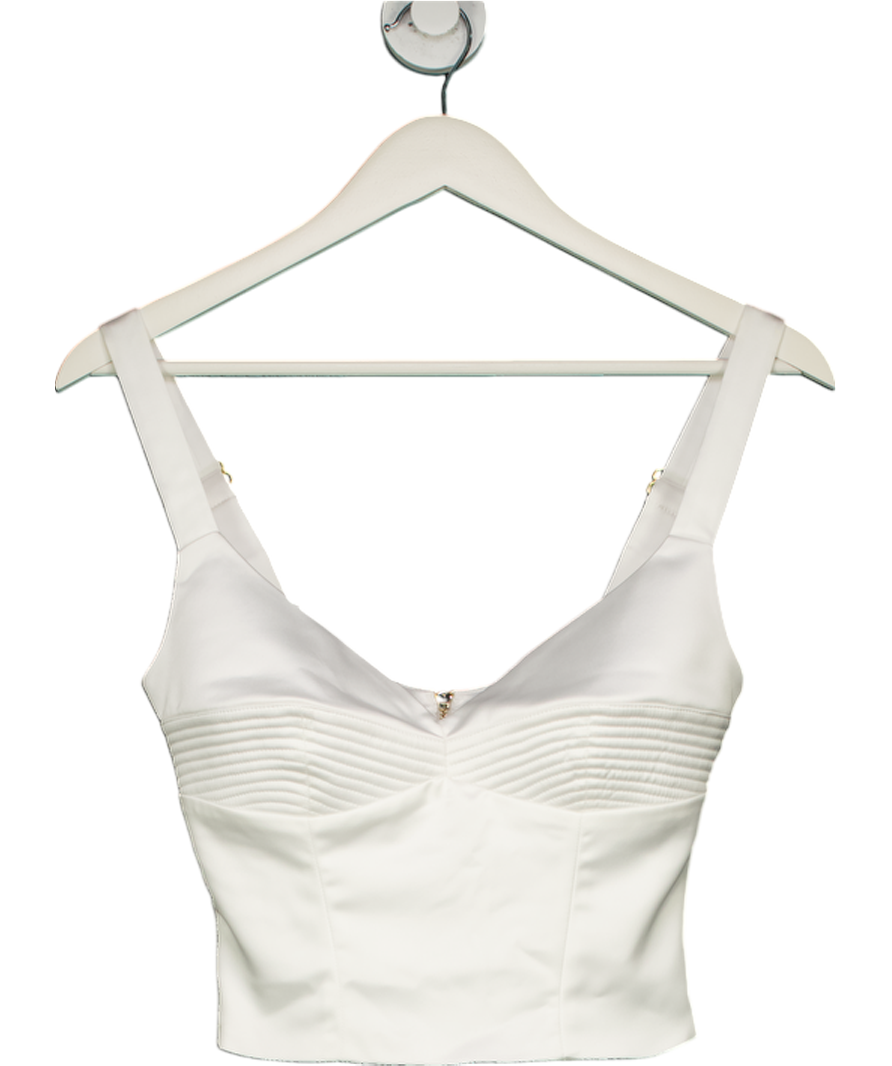 Murmur White Haze Satin Top UK 8