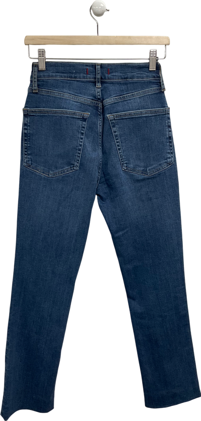 ZARA Blue High Rise Straight Jeans UK 6