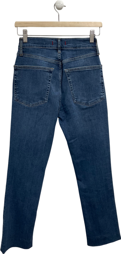 ZARA Blue High Rise Straight Jeans UK 6