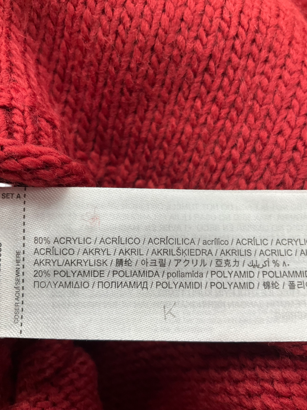 MANGO Red Cropped Knitted Sweater UK XS