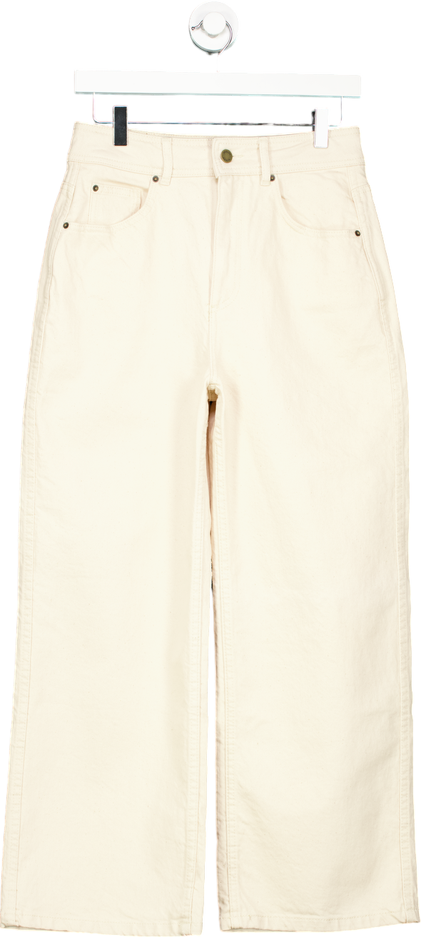 Sézane Cream Wide Leg Trousers UK 6