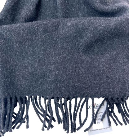 Acne Studios Dark Grey Wool Scarf One Size