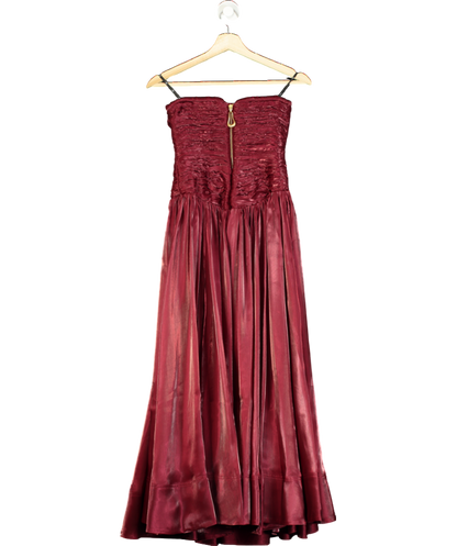 Aje Red Regent Midi Dress UK 4