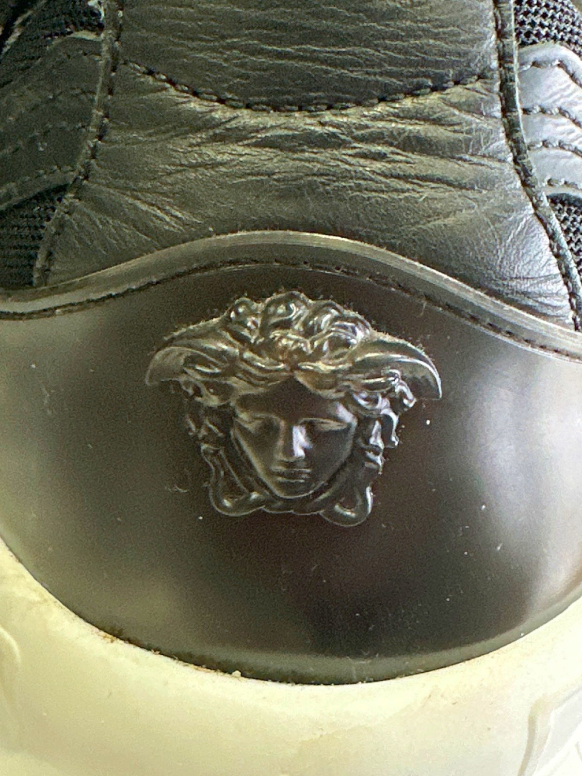 Versace Black Chain Reaction Trainers UK 9