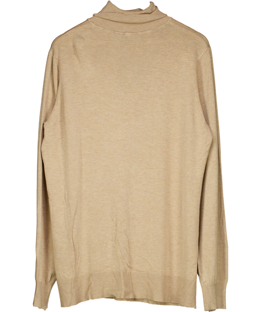 Long Tall Sally Beige Roll Neck Jumper UK 22