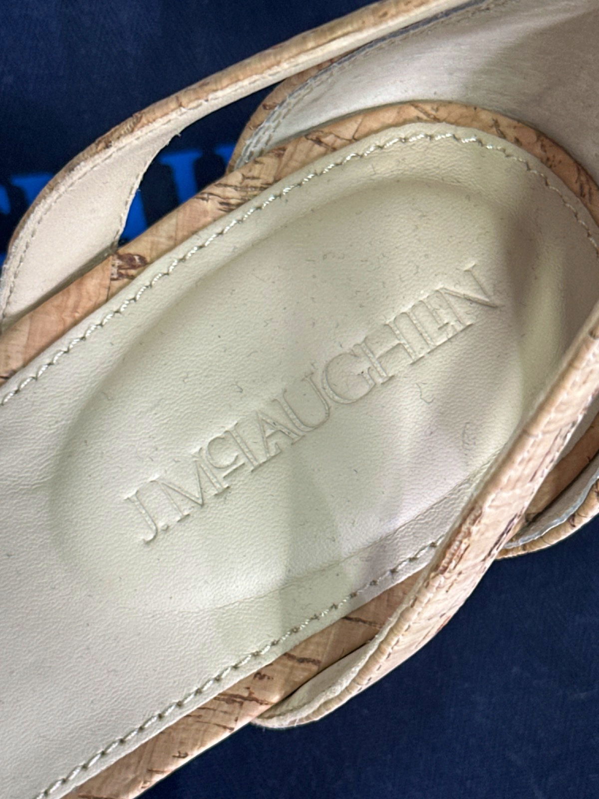 J.McLaughlin Beige Cork Sandals UK 7 EU 40