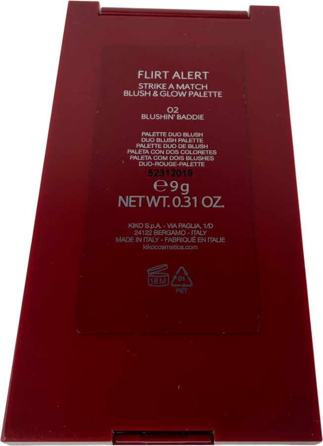 Kiko Flirt Alert Strike A Match Blush & Glow Palette 02 Blushin Baddie 9g