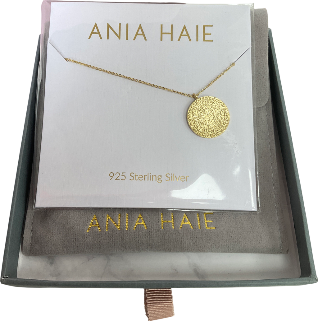 aniahaie Metallic Gold Ancient Minoan Necklace One Size