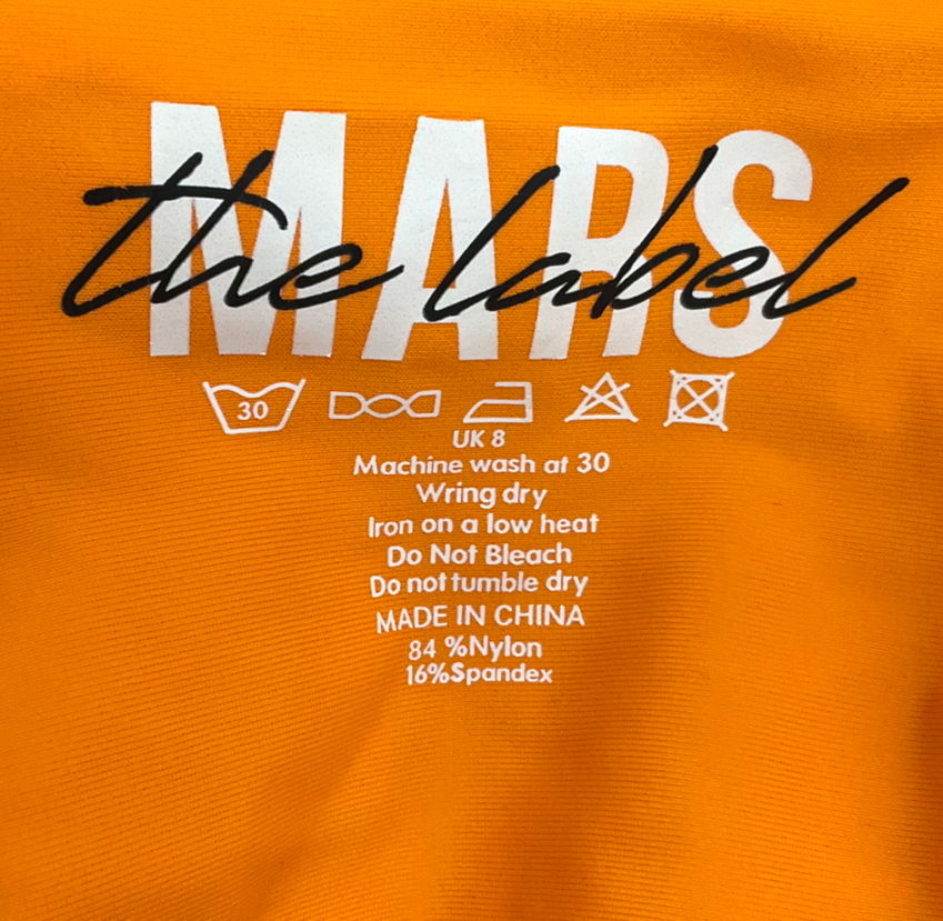 Mars the Label Orange The Tie Crossover Swimsuit UK 8