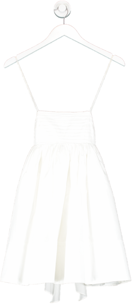 Aje White Cantina Mini Bow Back Dress In Ivory UK 6