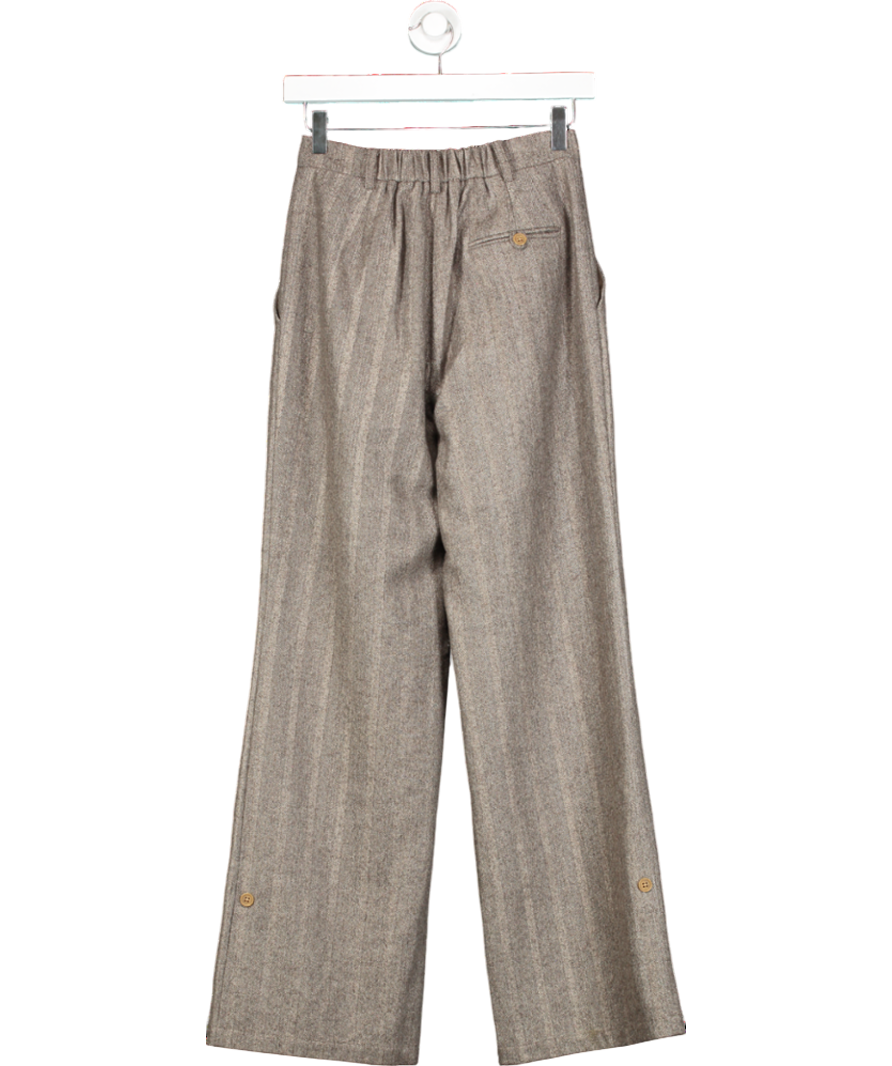 petite studio Brown Reign Wool Pants - Brownstone UK XS