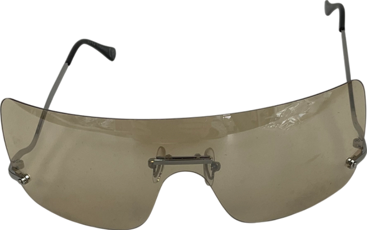 NA-KD Brown Oversized Frameless Sunglasses One Size