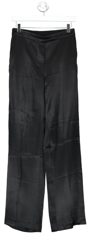 MANGO Black Satin Trousers UK S