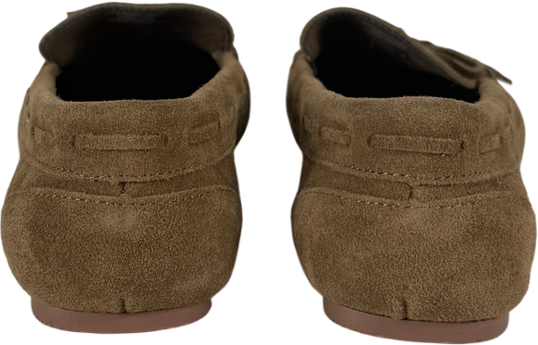 ASOS Brown Mirth Suede Bow Detail Loafers In Taupe UK 5 EU 38 👠