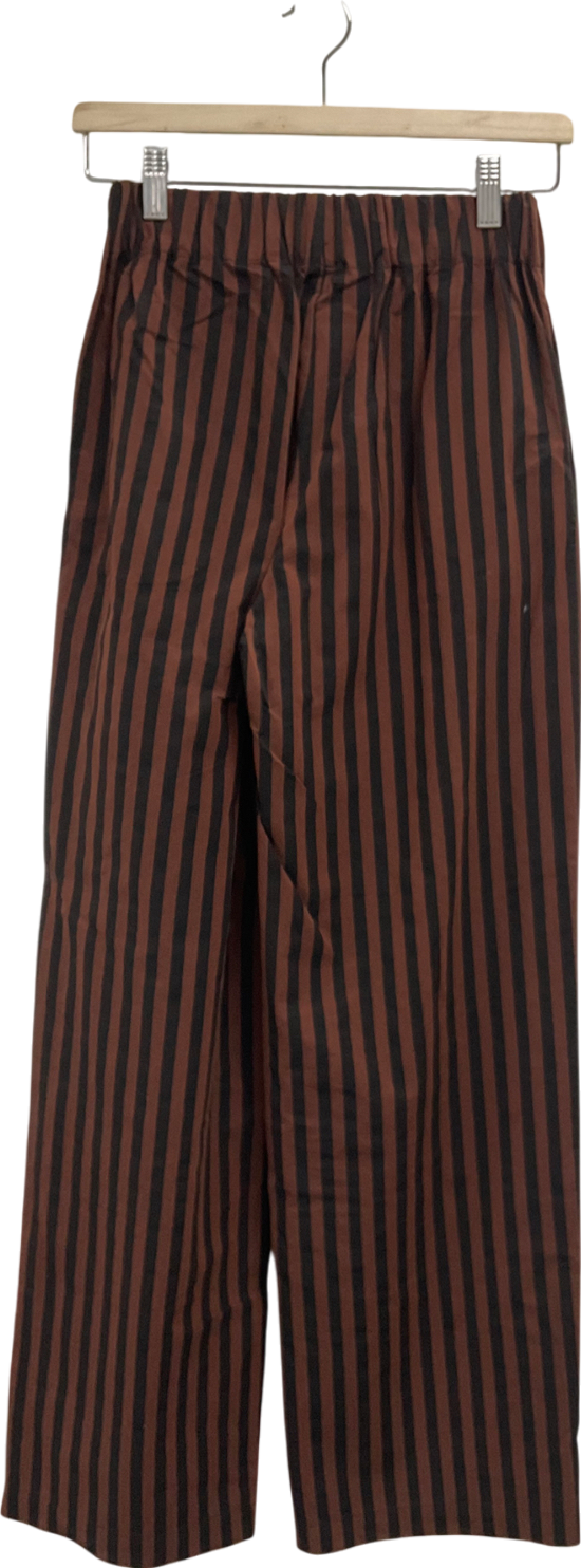 ZARA Brown Striped Trousers UK S