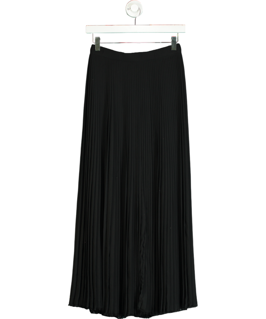 Designers Remix Black Pleated Maxi Skirt UK 8