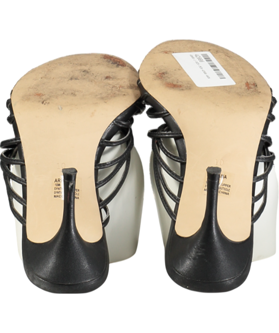 cupcakes and cashmere Black Arriana Strappy Heeled Mules UK 8 EU 41 👠