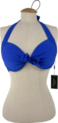 Ocean blues Blue Tie Up Padded Bikini Top UK M