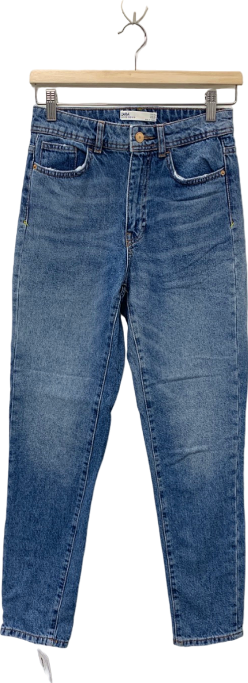 Zara Blue Denim Skinny Jeans Size UK 6