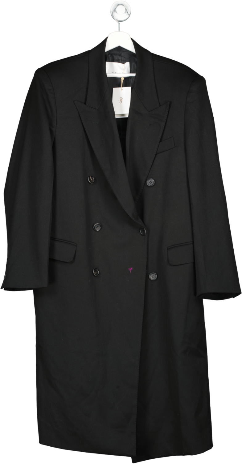 The Frankie Shop Black London Double Breasted Coat One Size