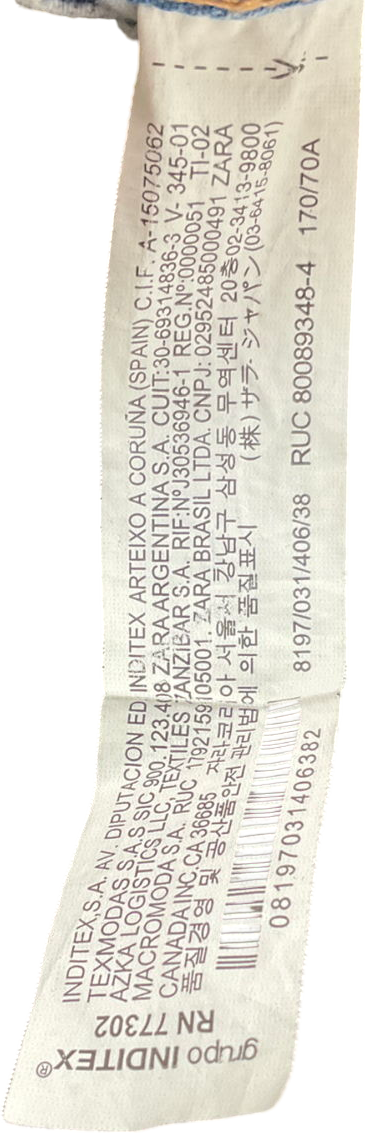 ZARA Light Wash Blue Jeans UK 10