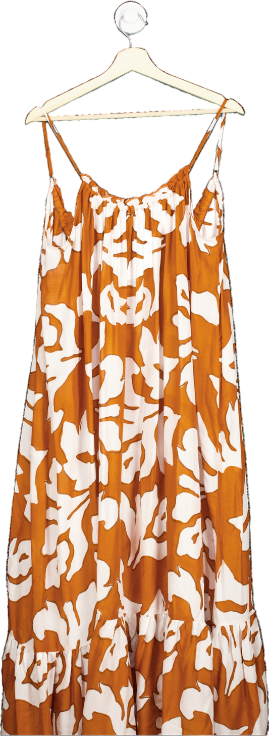 Anthropologie Orange The Malika Cover-up Maxi Dress UK S