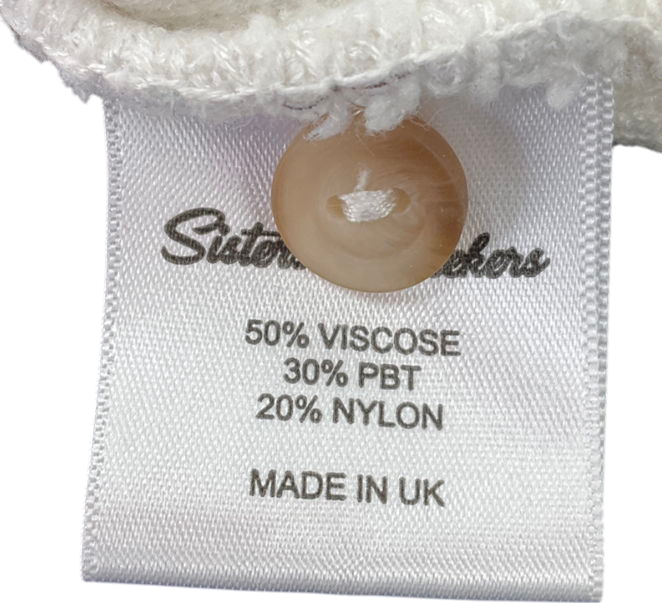 Sisters & Seekers White Bueno Baby Cardigan UK M
