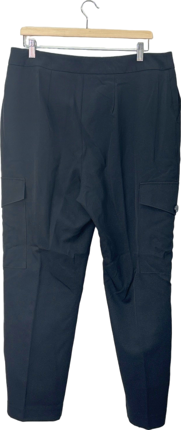 Adolfo Dominguez Black Cargo Pants UK 14