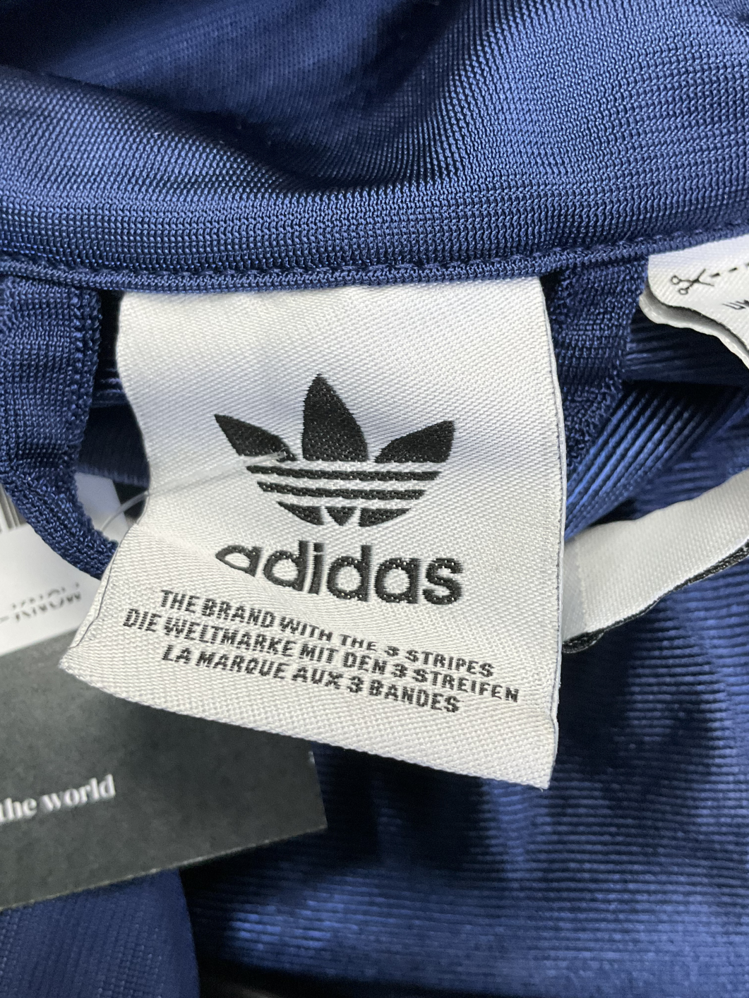adidas Blue Woven Three Stripe Zip Track Top UK 8
