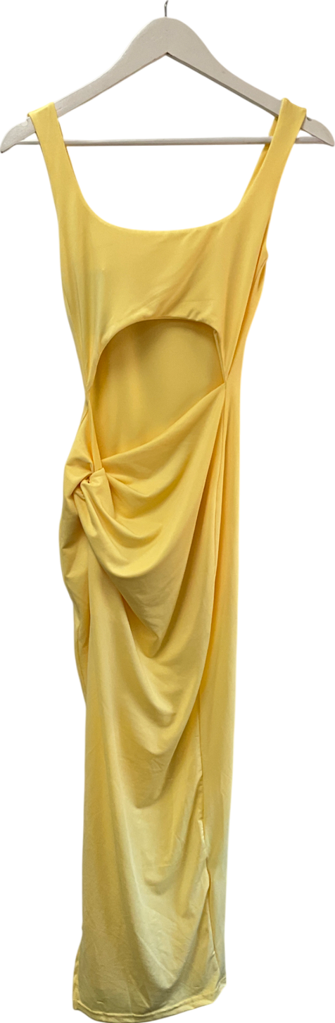 SHEIN Yellow Leon Split Mini Dress UK XS