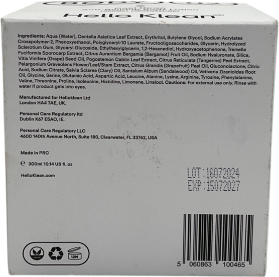 hello klean Cool Down Anti-buildup Body Lotion 300ml