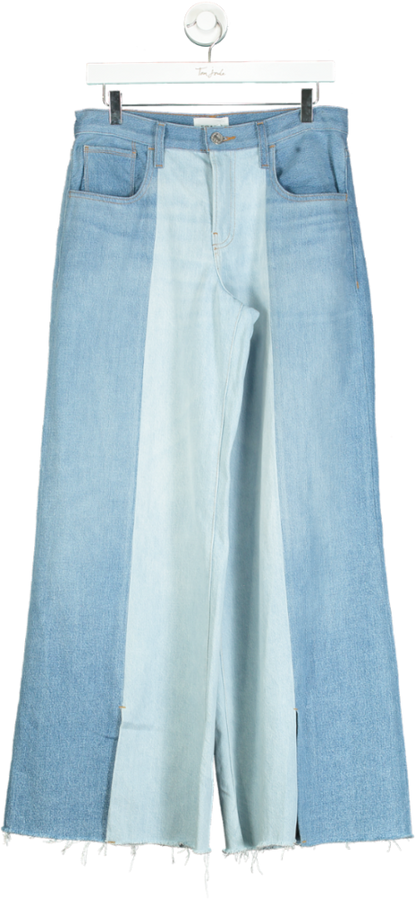 Frame Blue Split Personality Wide Leg Jeans UK W28