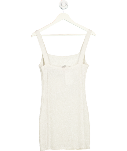 oceanus White Marina Hand Beaded Luxury Mini Dress UK M