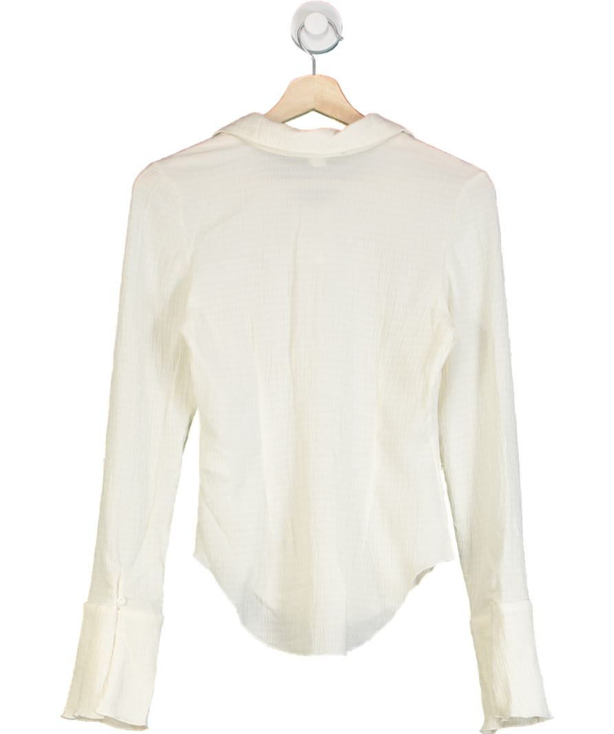 Kimchi Blue Cream Your Roommates Textured Shirt UK S