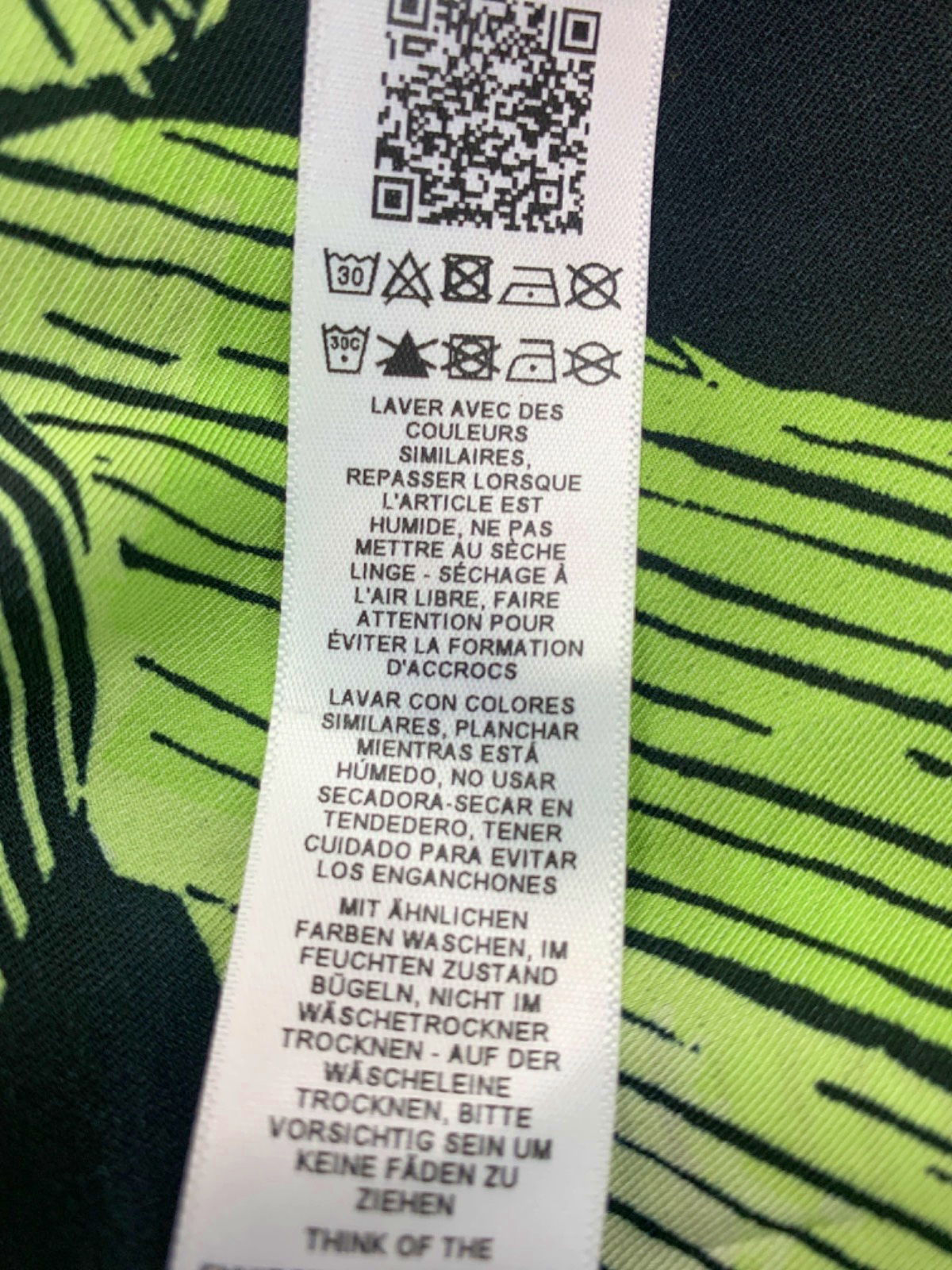 Topshop Green Patterned Dress UK 26