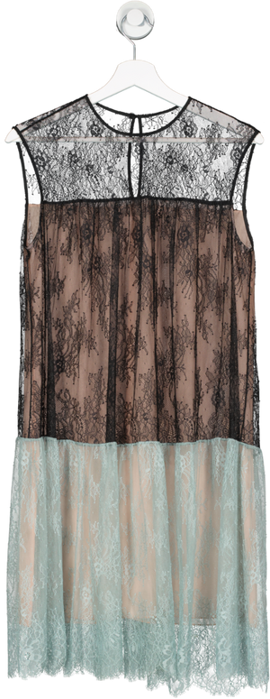Philosophy di Lorenzo Serafini Black Sheer Lace Mini Dress UK 8