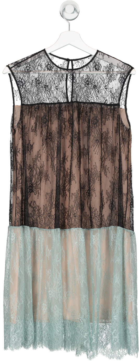 Philosophy di Lorenzo Serafini Black Sheer Lace Mini Dress UK 8