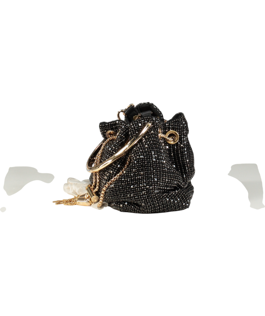 FOREVER NEW Black Skylah Sparkle Metal-handle Bag