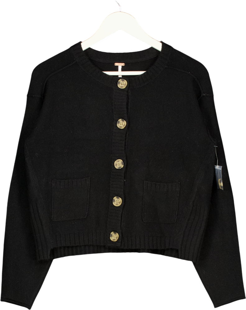 FREE PEOPLE Free People - Cardigan Black Super Soft Cardigan UK M